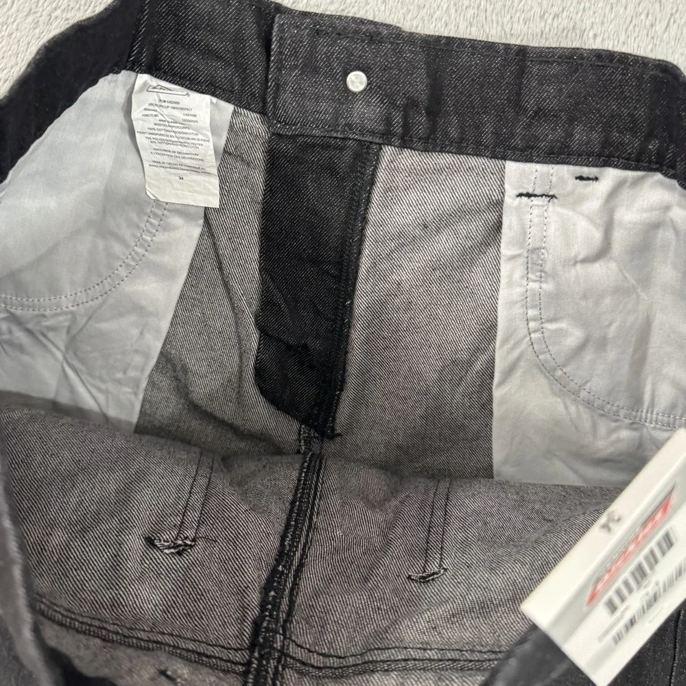 NWT Dickies Carpenter Long Shorts Men's 34 Charcoal Black Relaxed Wide Leg Denim